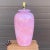 Mid 20th Century Vintage Mottled Pink Glazed Ceramic Table Lamp For Sale - Image 5 of 13