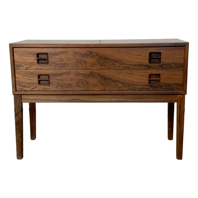 1960s Attributed to Arne Vodder Two Drawer Entry Chest in Rosewood For Sale
