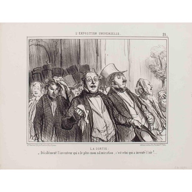 Beautiful lithograph with margins, realized by Daumier in 1855. It belongs to the Series "L'Exposition Universelle". Ref....
