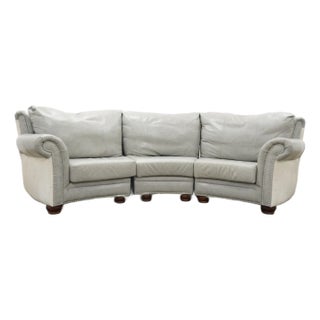 Custom Italian Curved Conversation Sofa For Sale