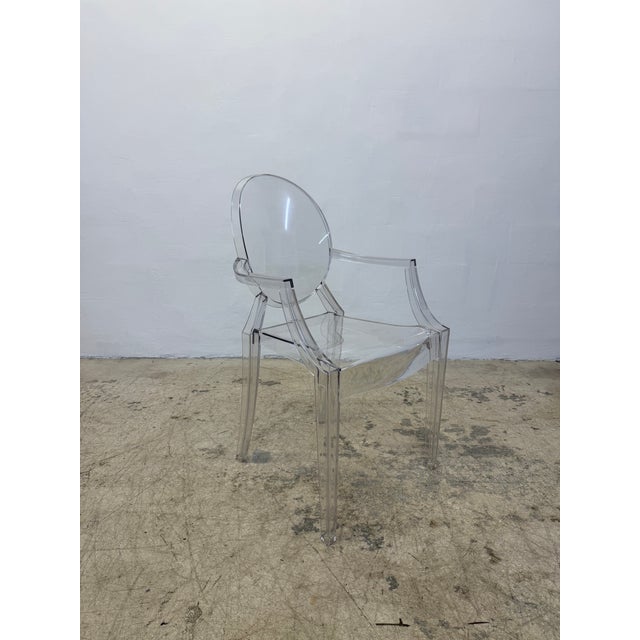 Plastic Philippe Starck Louis Ghost Arm Chair in Crystal for Kartell For Sale - Image 7 of 10