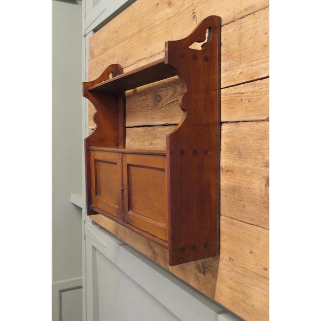 Wood Vintage Wall Cabinet in Walnut For Sale - Image 7 of 8