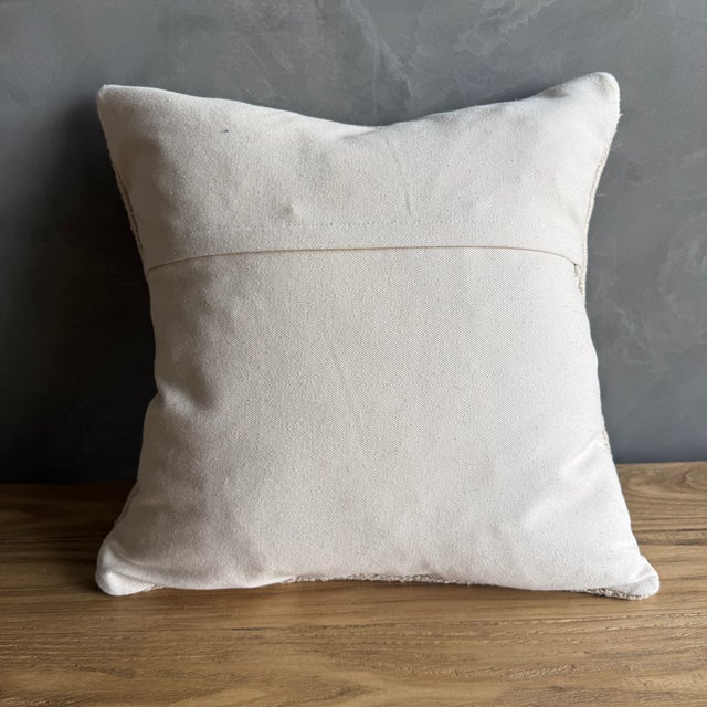 Textile Vintage Rug Pillow Cover With Stripes For Sale - Image 7 of 7