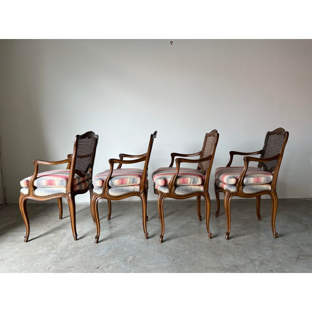 Louis XV Style French Country Arm Dining Chairs Set of 4 Chairish