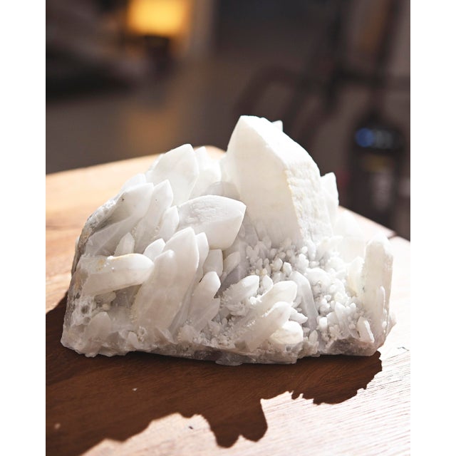 2020s Peruvian Frosted Crystal Quartz Cluster For Sale - Image 5 of 5