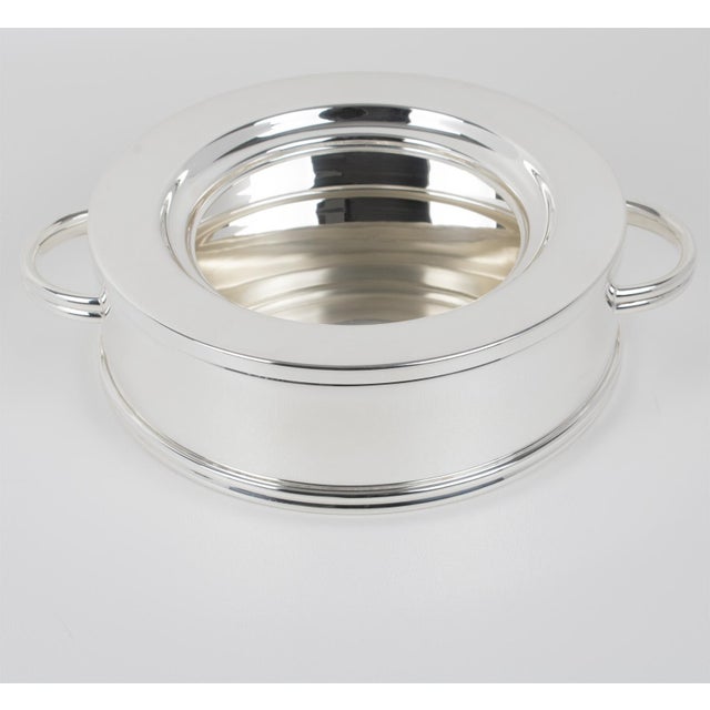 Ercuis Ercuis, Paris Crystal and Silver Plate Caviar Bowl Dish Server, circa 1960 For Sale - Image 4 of 15