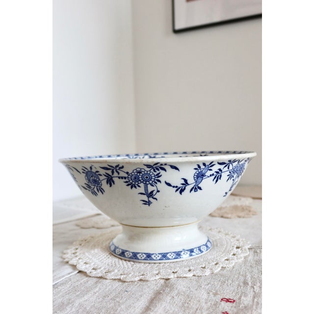 Antique Salad Bowl from Dresden Porcelain For Sale - Image 6 of 9