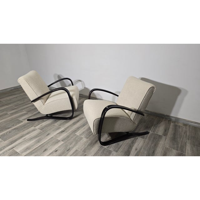 1940s Set of H-269 Armchairs by Jindřich Halabala, 1940s For Sale - Image 5 of 11