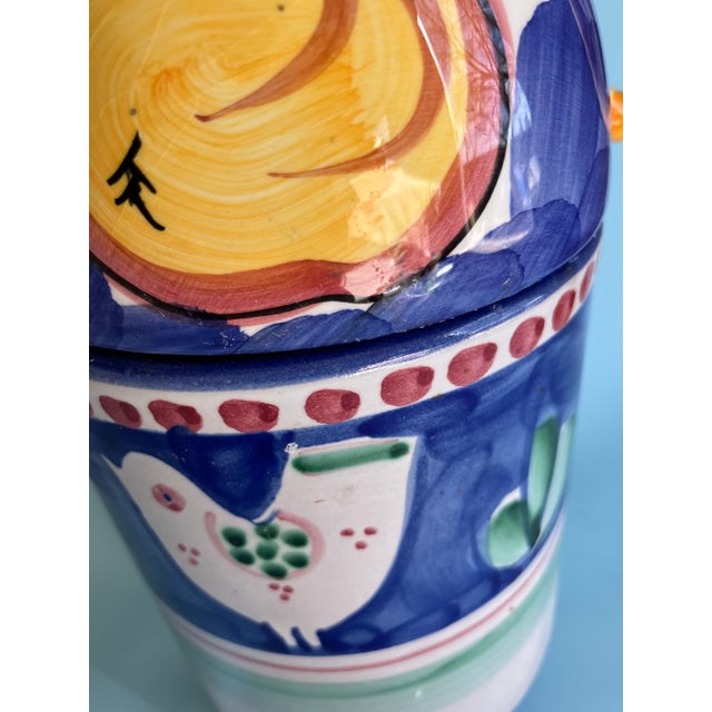 Rustic European Vintage Vietri Solimene Campagna Italian Pottery "Pollo" Teapot & Mug For Sale - Image 3 of 12