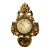 Vintage Ornate Giltwood Decorated Wall Hanging Sweden Clock For Sale