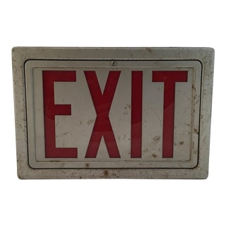 1960s Exit Sign Light Box For Sale