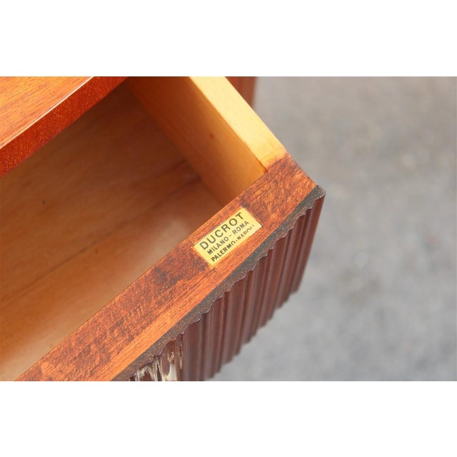 Curved Dressing Table with Stool by Paolo Buffa for Ducrot, 1950s, Set of 2 For Sale - Image 14 of 18