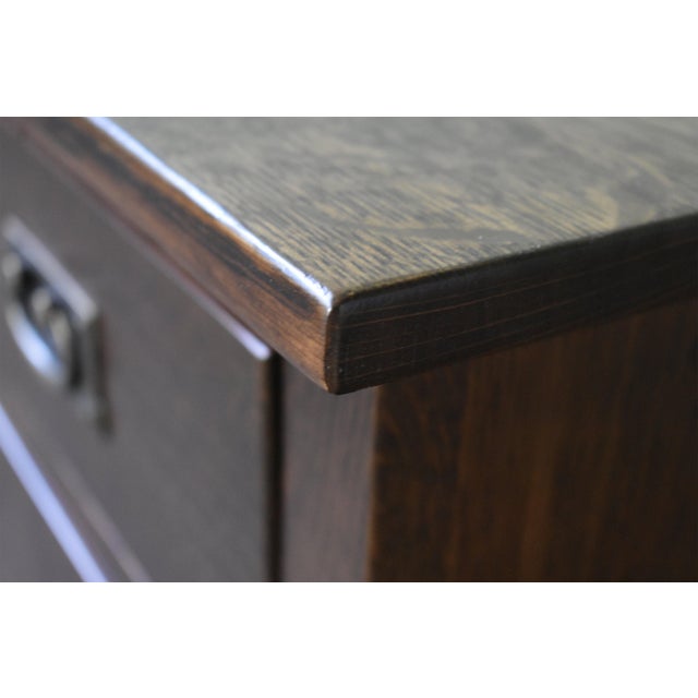 Crafters And Weavers Mission Quarter Sawn Oak 1 Door 1 Drawer Walnut Nightstand Chairish