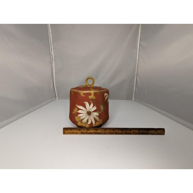 A. Klingenberg Limoges Biscuit Jar: Hand-Painted Art Nouveau Floral, c. 1880-1890 For Sale - Image 10 of 10