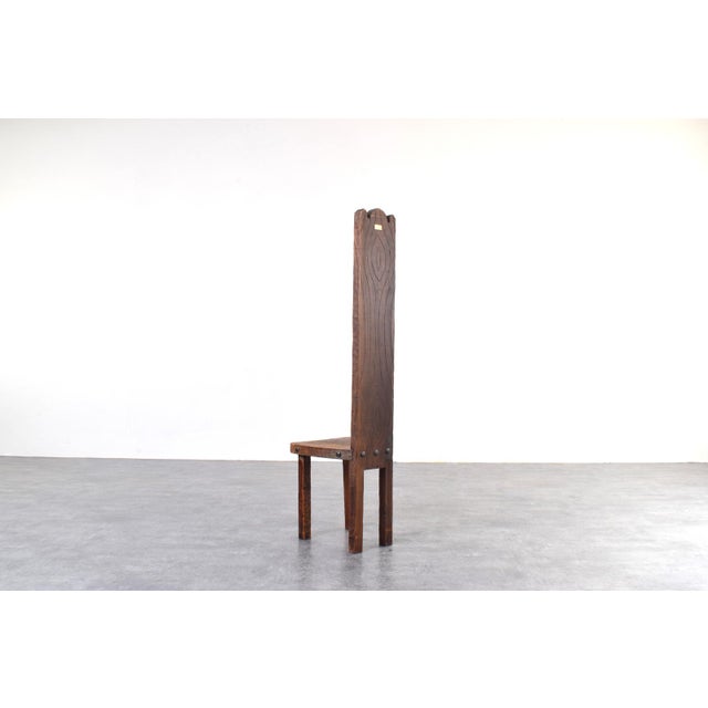 Wood Spanish High Back Chair with Jesus and Apostles from Ormecasa, 1970s For Sale - Image 7 of 13