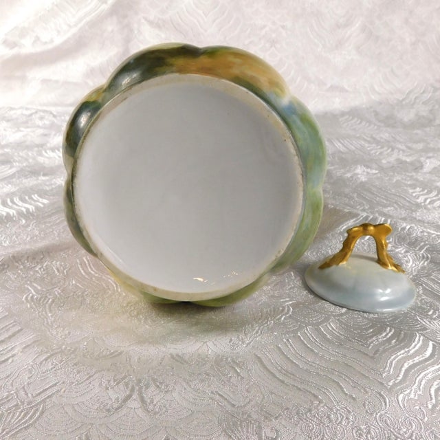 White 1920s Signed Floral Chocolate Pot With Lid For Sale - Image 8 of 14