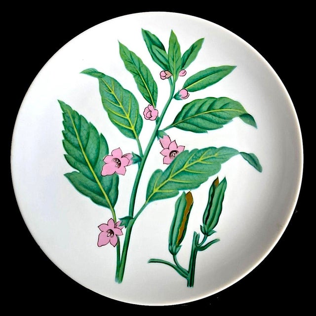 Ceramic Vintage Horchow Collection Botanical Salad/Dessert Plates, Set of 4 For Sale - Image 7 of 12