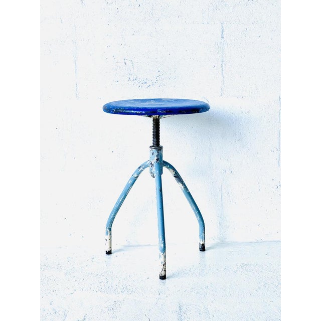 Vintage Industrial Stool, 1970 For Sale - Image 10 of 12