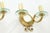 Gold French Gilt-Bronze and Glass Sconces with Central Mirrors, 1940, Set of 2 For Sale - Image 8 of 10