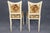 French 19th C Pair Louis XVI Style Paint Decorated French Side Chairs For Sale - Image 3 of 12