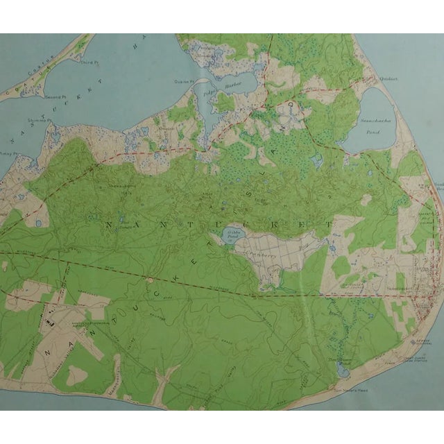 Late 20th Century Late 20th Century Maps of Nantucket Sound and Harbor Provenance: The Susie Hilfiger Collection- Set of 2 For Sale - Image 5 of 12