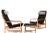 Børge Mogensen BM-2254 Sled Chairs and Stool by Børge Mogensen for Fredericia, 1960s, Set of 3 For Sale - Image 4 of 13