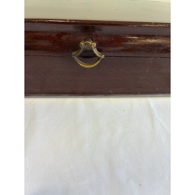 Silver 1847 Rogers Bros Flair 38-Piece Silverplate Flatware Set in Original Wood Chest For Sale - Image 8 of 12