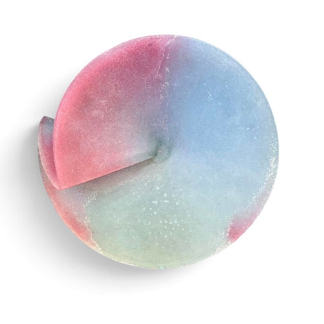 Postmodern Postmodern Pâte De Verre Sculptural Glass Bowl For Sale - Image 3 of 10