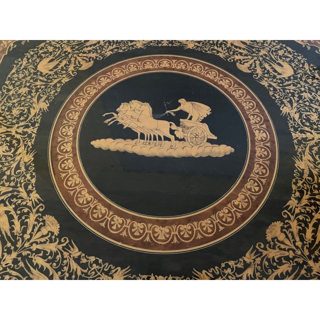 Hollywood Regency Inlaid Gaming Table, Italy, 1960s For Sale - Image 6 of 16