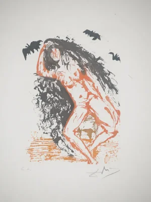 Salvador Dali, Laziness, Original Engraving