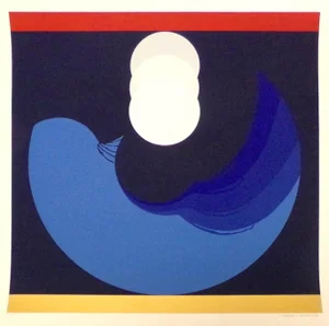 1981 "Evolution Series" Abstract Hand-Signed Serigraph by Thomas W. Benton