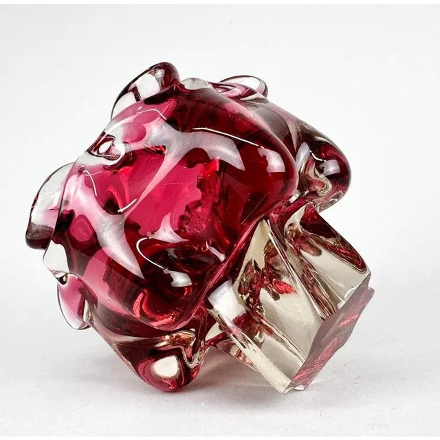 Art Glass Bowl attributed to Josef Hospodka for Chribska Glassworks, 1960s For Sale - Image 4 of 11