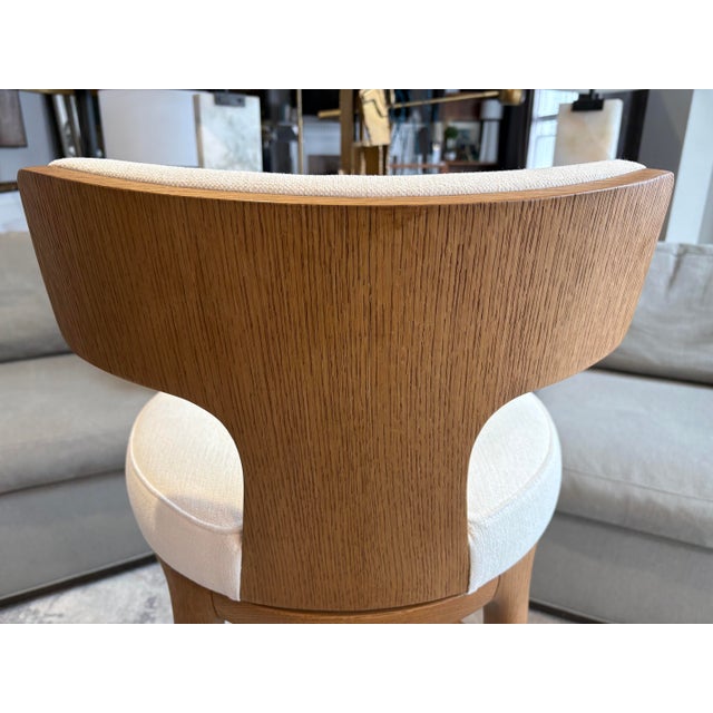 Wood Rh Ligné High Back Swivel Bar Stool — Single For Sale - Image 7 of 18