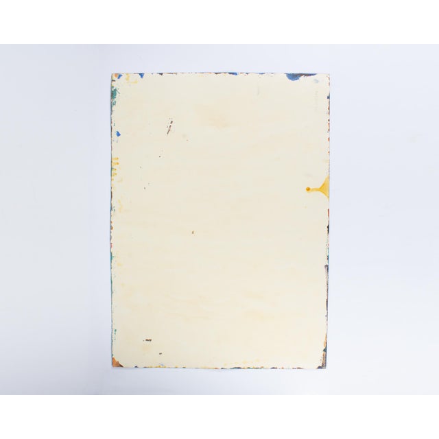 Green 1980s Abstract Acrylic Landscape by Harry Hilson For Sale - Image 8 of 8