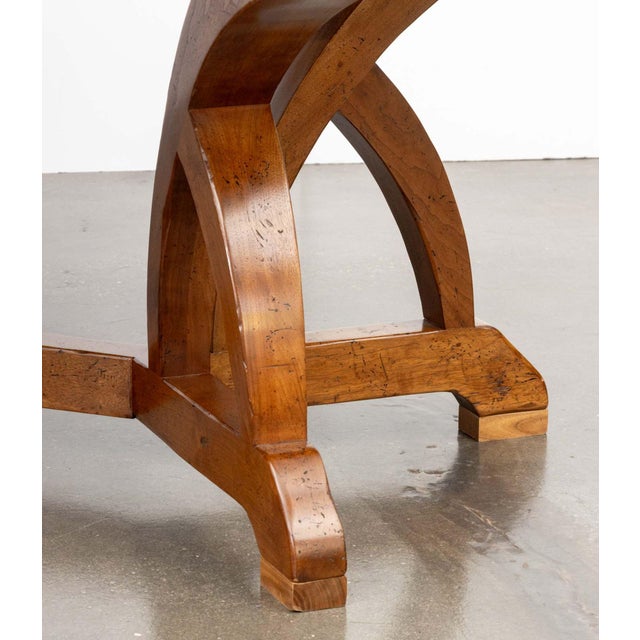 Modern Walnut Octagonal Extending Dining Table For Sale - Image 10 of 17