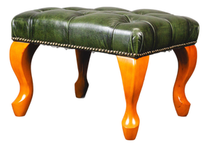Chesterfield Style Ottoman in Leather