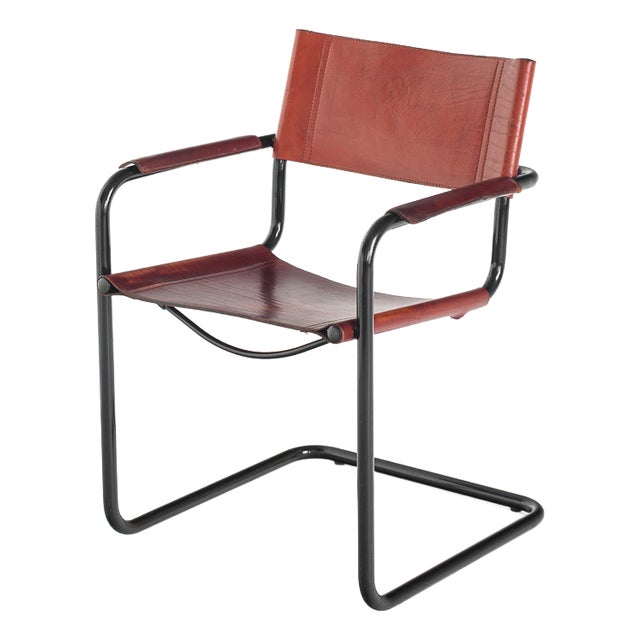 Cantilever Chair Model Mg5 in Leather by Matteo Grassi, Italy, 1990s For Sale
