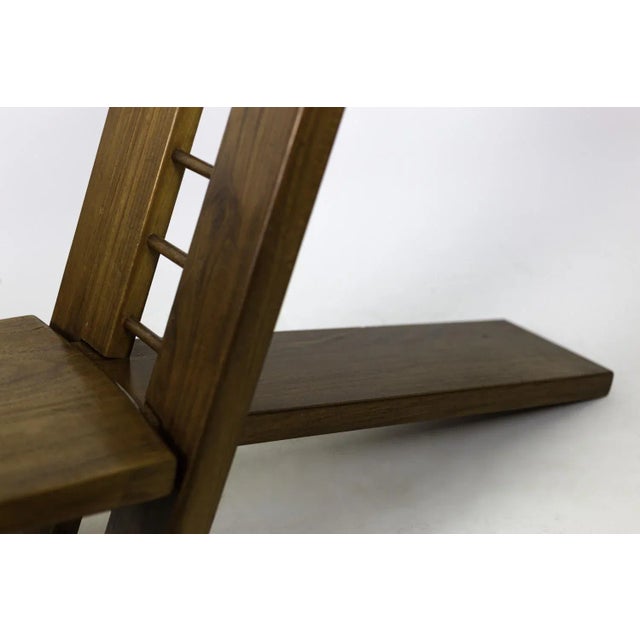 African Style Armchair in Elm by Marcel Ramond, 1980s For Sale - Image 9 of 10
