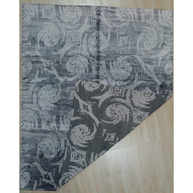 Comfortable Nina Blue Hand Knotted Wool & Bamboo Silk Rug. This exquisite piece represents the finest in contemporary...