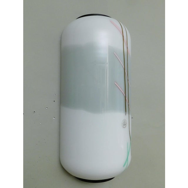 20th Century Frosted White Murano Sconces - a Pair For Sale - Image 4 of 10