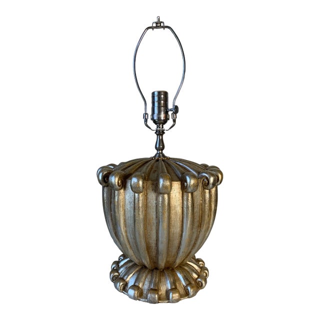Early 21st Century Hollywood Regency White Gold Lamp by Bryan Cox For Sale