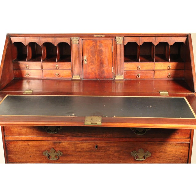 Wood George III Mahogany Slant Top Desk For Sale - Image 7 of 12