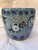 A single antique Japanese porcelain hibachi brazier or planter pot. The traditional blue and white decoration features...