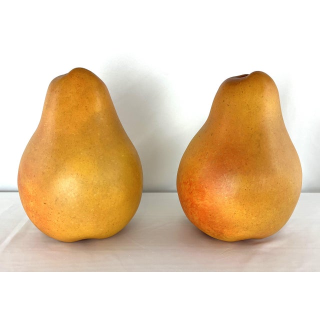 1980's Original German Artisan Signed Porcelain Oversized Pear Chairish