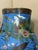 Paint Meiji Japanese Cloisonne Enamel Vase With Quail, Insects, Fruit, and Flowers For Sale - Image 7 of 15