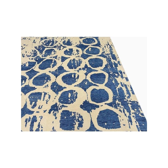 Handwoven Modern Turkish Area Rug 10x13 For Sale In Dallas - Image 6 of 7