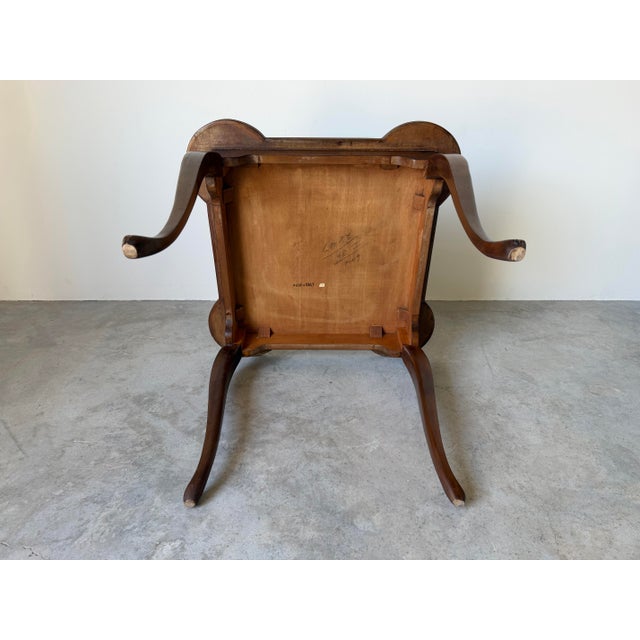 Vintage Hollywood Regency Italian Quatrefoil Wood Game Table For Sale - Image 12 of 12
