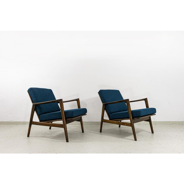Armchairs “Stefan” type 300-139, manufactured by Swarzędzkie Fabryki Mebli, Poland in the 60s. Armchairs made entirely of...
