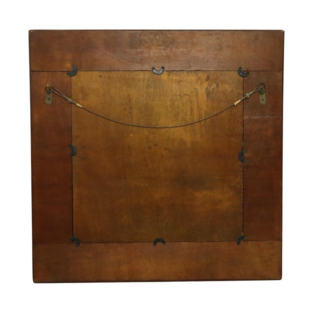 Vintage Square Bamboo and Rattan Mirror, 1960s For Sale - Image 11 of 16