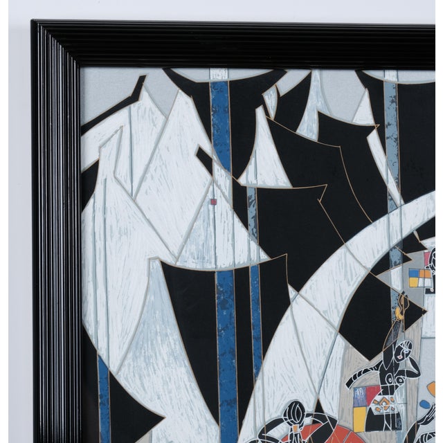 1980s 1987 Tiefeng Jiang "Young Girl of Suzhou" Artist Hand Signed & Numbered Limited Edition 151/293 Stairstep Framed Print For Sale - Image 5 of 7